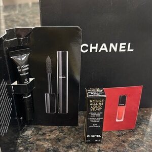 CHANEL Le Volume Black Mascara and Rouge Allure Liquid Velvet Sample Set